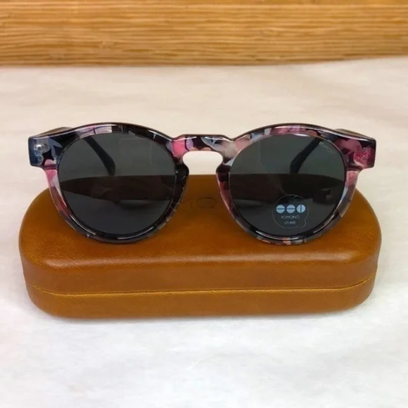 KOMONO sunglasses NEW Clement Floral round black pink - www 